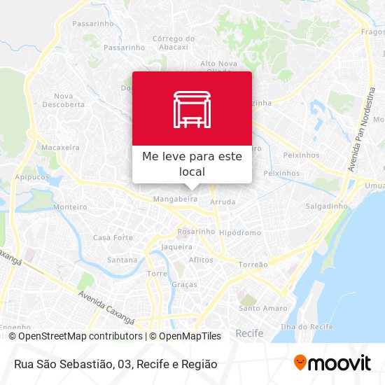 Rua São Sebastião, 03 mapa