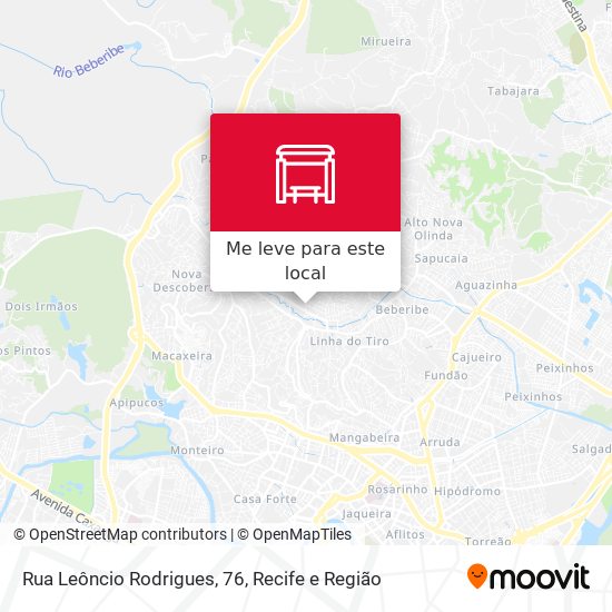 Rua Leôncio Rodrigues, 76 mapa