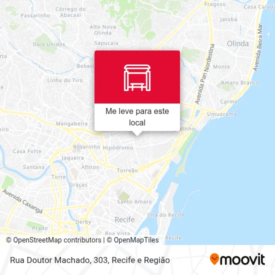 Rua Doutor Machado, 303 mapa