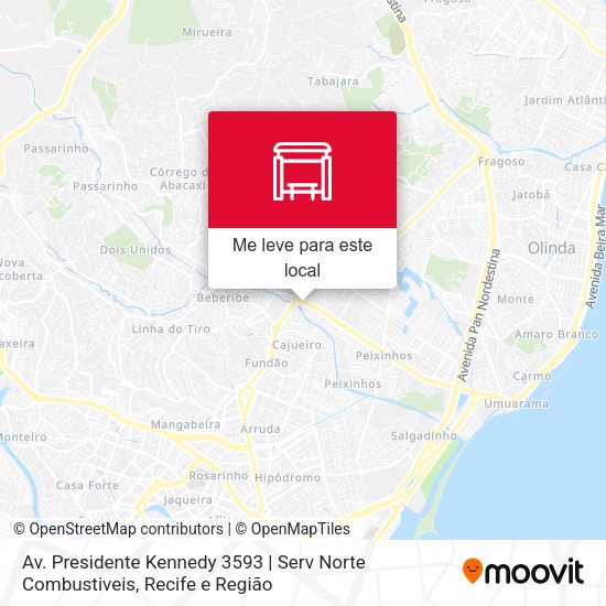 Av. Presidente Kennedy 3593 | Serv Norte Combustiveis mapa