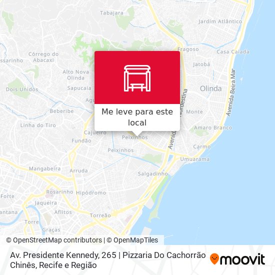 Av. Presidente Kennedy, 265 | Pizzaria Do Cachorrão Chinês mapa