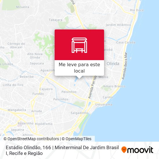Estádio Olindão, 166 | Miniterminal De Jardim Brasil I mapa