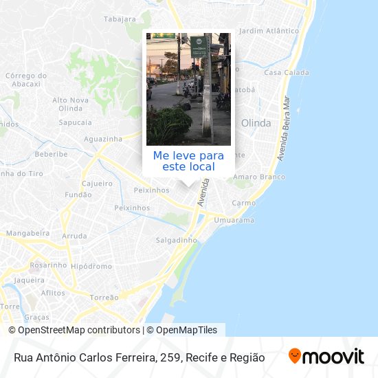 Rua Antônio Carlos Ferreira, 259 mapa