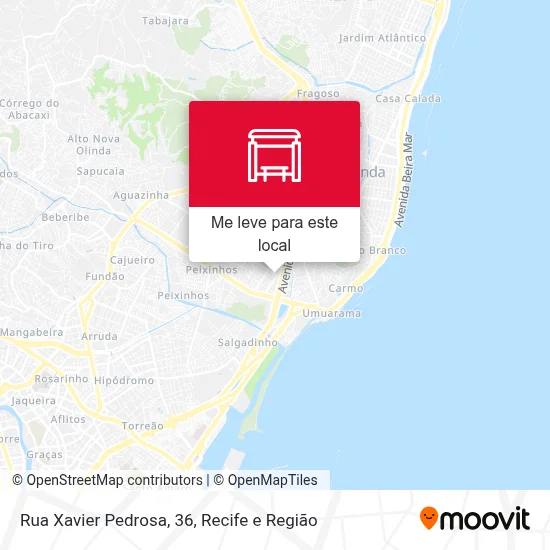 Rua Xavier Pedrosa, 36 mapa