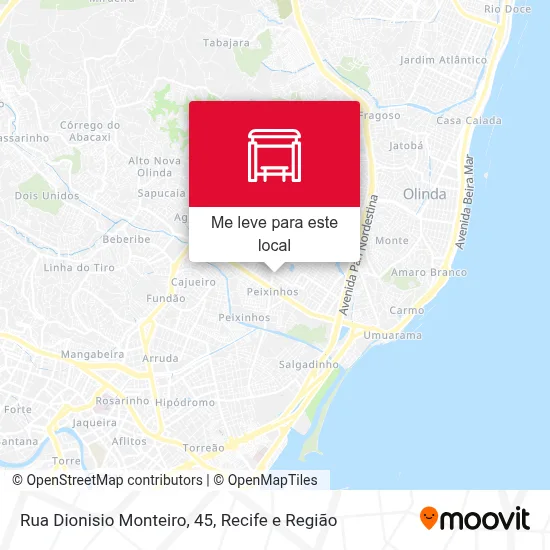 Rua Dionisio Monteiro, 45 mapa