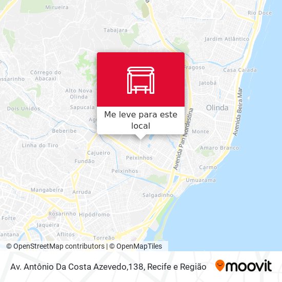 Av. Antônio Da Costa Azevedo,138 mapa