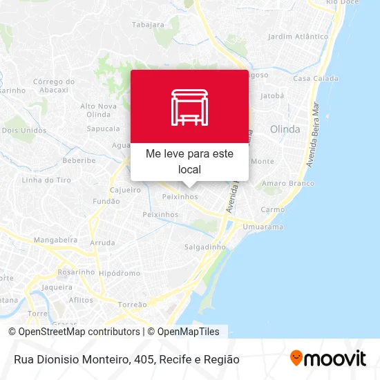 Rua Dionisio Monteiro, 405 mapa