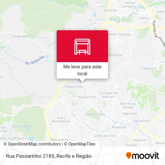 Rua Passarinho 2185 mapa