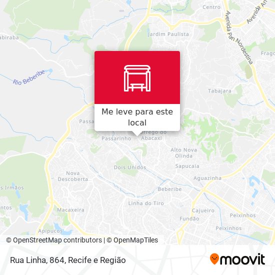 Rua Linha, 864 mapa
