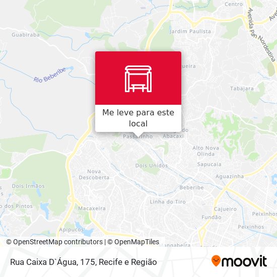 Rua Caixa D`Água, 175 mapa