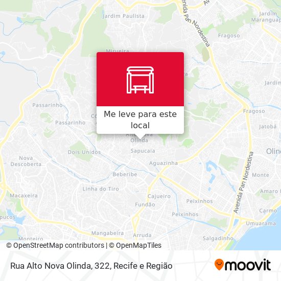 Rua Alto Nova Olinda, 322 mapa