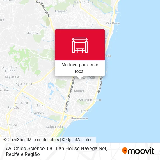 Av. Chico Science, 68 | Lan House Navega Net mapa