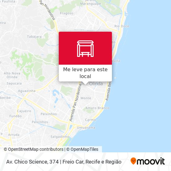 Av. Chico Science, 374 | Freio Car mapa