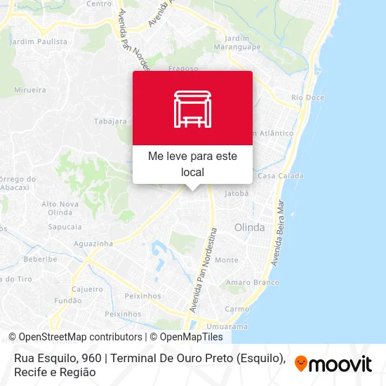 Rua Esquilo, 960 | Terminal De Ouro Preto mapa