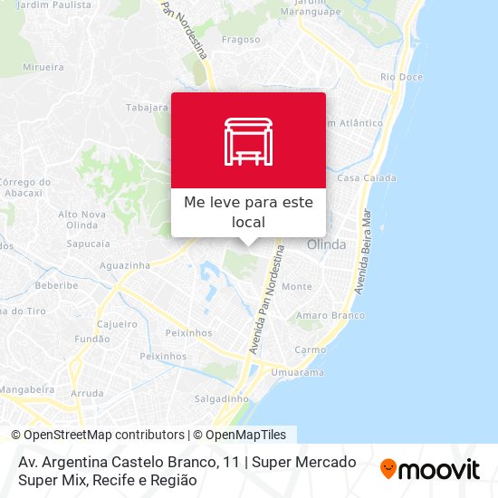 Av. Argentina Castelo Branco, 11 | Super Mercado Super Mix mapa