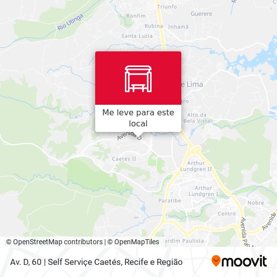 Av. D, 60 | Self Serviçe Caetés mapa
