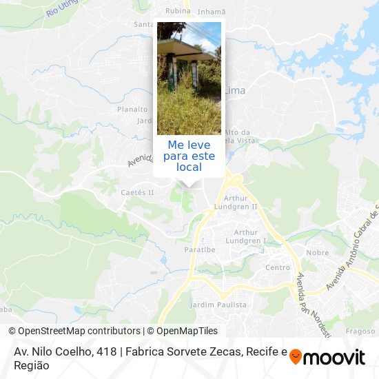 Av. Nilo Coelho, 418 | Fabrica Sorvete Zecas mapa