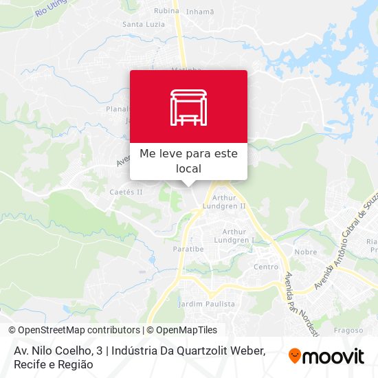 Av. Nilo Coelho, 3 | Indústria Da Quartzolit Weber mapa