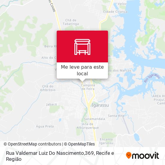 Rua Valdemar Luiz Do Nascimento,369 mapa