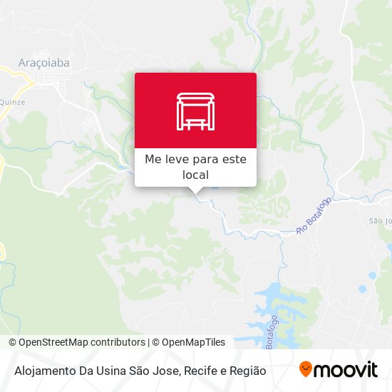 Alojamento Da Usina São Jose mapa