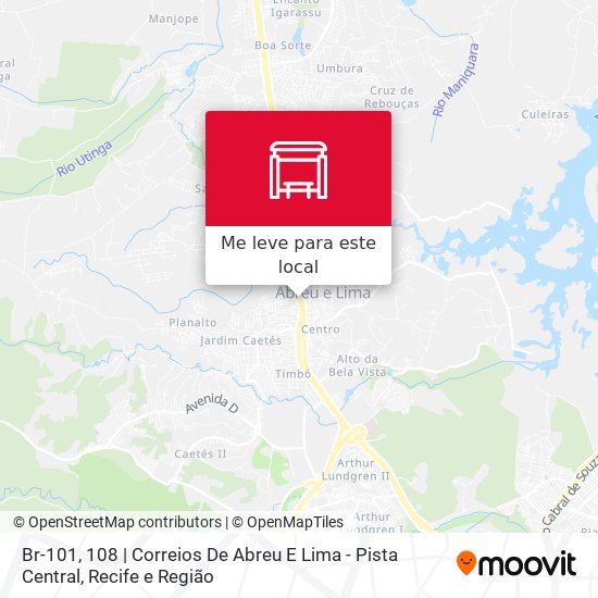 Br-101, 108 | Correios De Abreu E Lima - Pista Central mapa