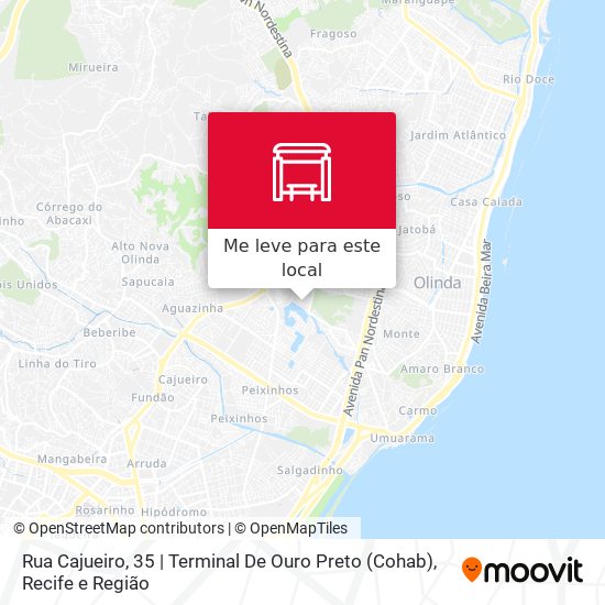 Rua Cajueiro, 35 | Terminal De Ouro Preto (Cohab) mapa