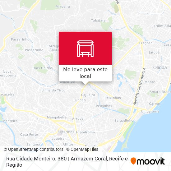 Rua Cidade Monteiro, 380 | Armazém Coral mapa