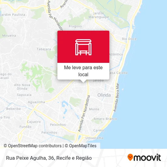 Rua Peixe Agulha, 36 mapa