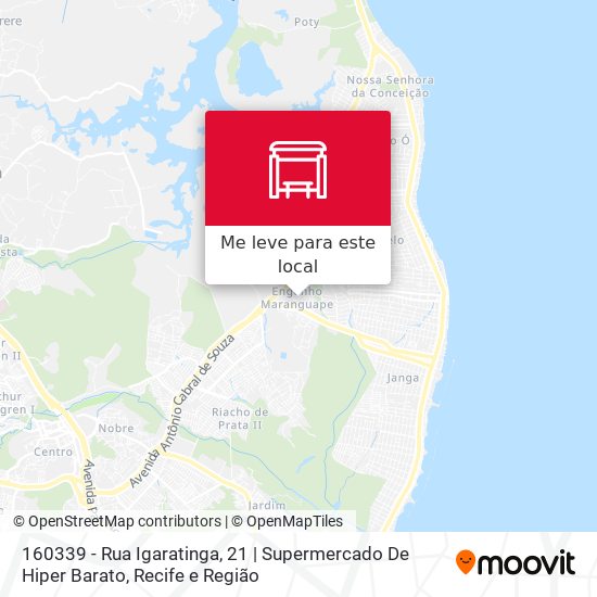 160339 - Rua Igaratinga, 21 | Supermercado De Hiper Barato mapa