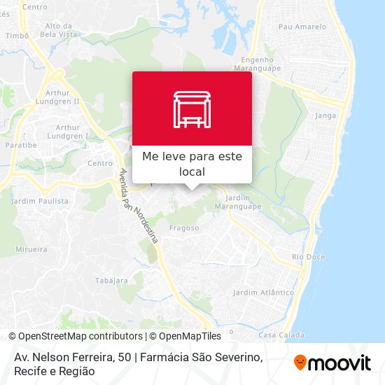 Av. Nelson Ferreira, 50 | Farmácia São Severino mapa