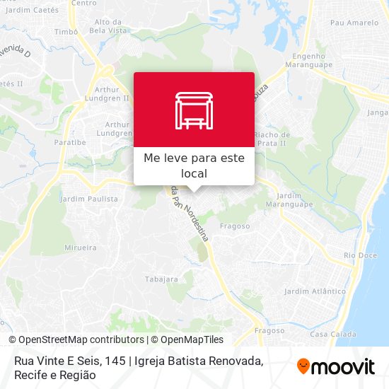 Rua Vinte E Seis, 145 | Igreja Batista Renovada mapa