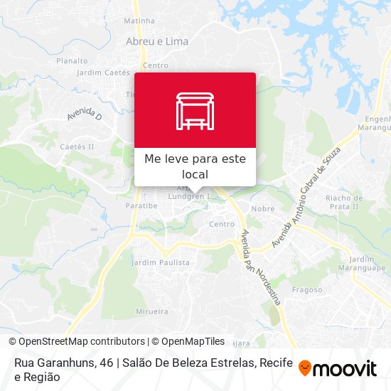 Rua Garanhuns, 46 | Salão De Beleza Estrelas mapa