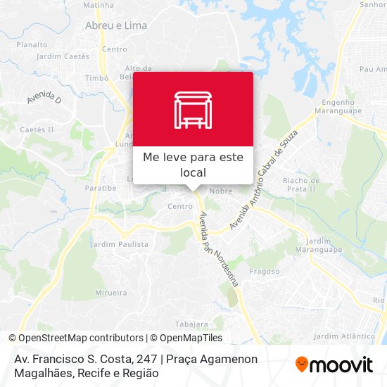 Av. Francisco S. Costa, 247 | Praça Agamenon Magalhães mapa