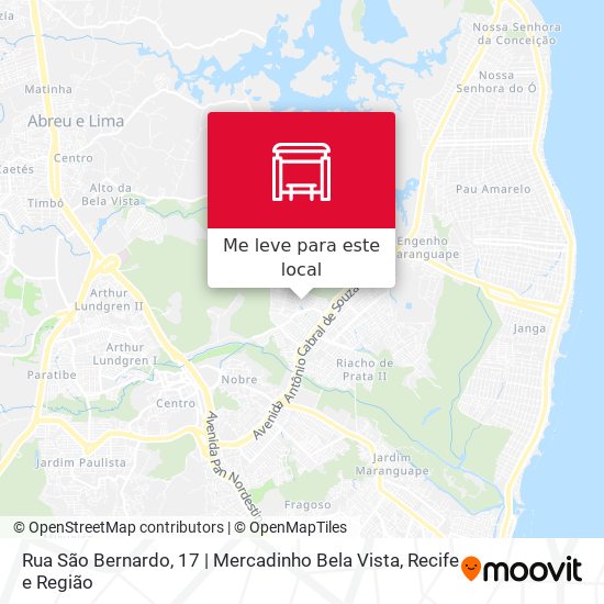 Rua São Bernardo, 17 | Mercadinho Bela Vista mapa