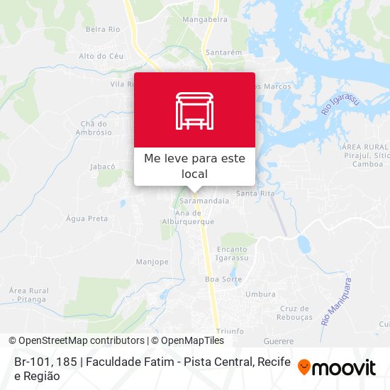 Br-101, 185 | Faculdade Fatim - Pista Central mapa