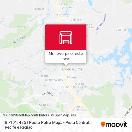 Br-101, 485 | Posto Petro Mega - Pista Central mapa