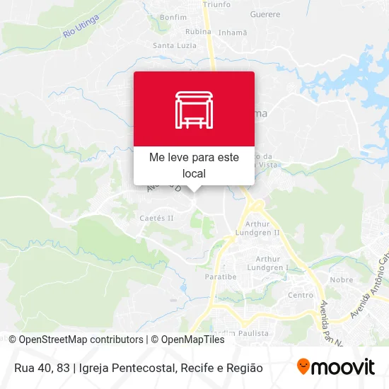 Rua 40, 83 | Igreja Pentecostal mapa