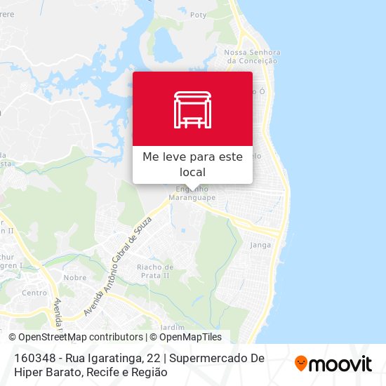 160348 - Rua Igaratinga, 22 | Supermercado De Hiper Barato mapa