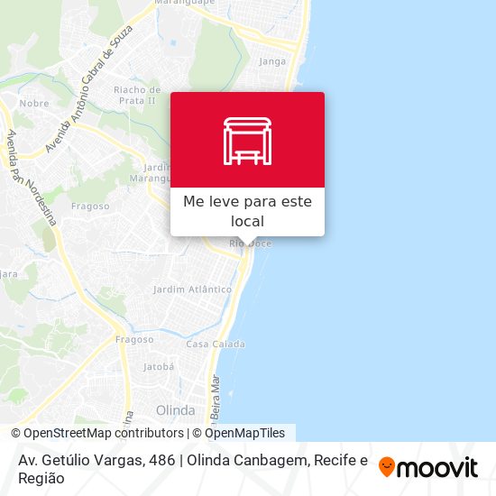 Av. Getúlio Vargas, 486 | Olinda Canbagem mapa