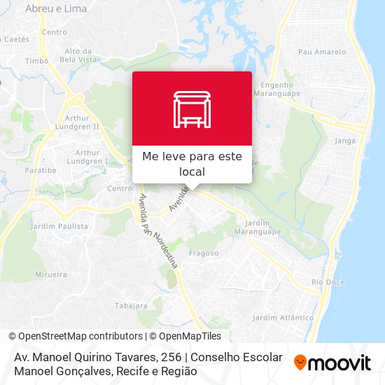 Av. Manoel Quirino Tavares, 256 | Conselho Escolar Manoel Gonçalves mapa