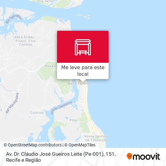 Av. Dr. Cláudio José Gueiros Leite (Pe-001), 151 mapa