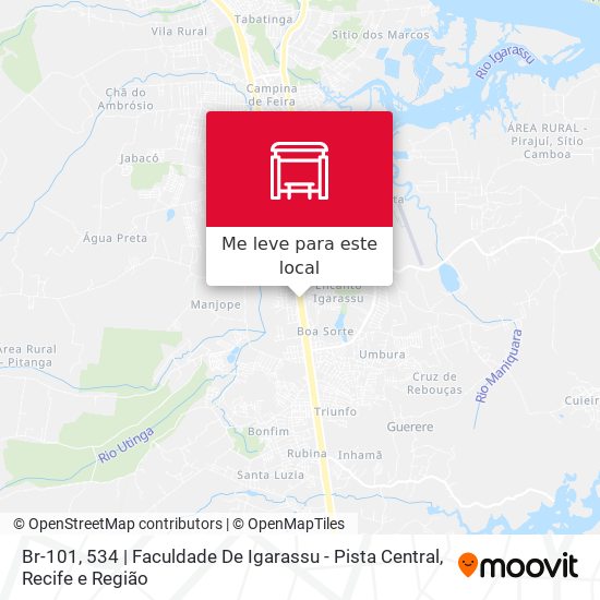 Br-101, 534 | Faculdade De Igarassu - Pista Central mapa