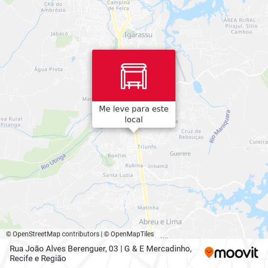 Rua João Alves Berenguer, 03 | G & E Mercadinho mapa