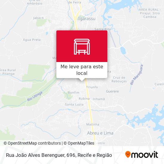 Rua João Alves Berenguer, 696 mapa