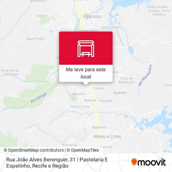Rua João Alves Berenguer, 31 | Pastelaria E Espetinho mapa