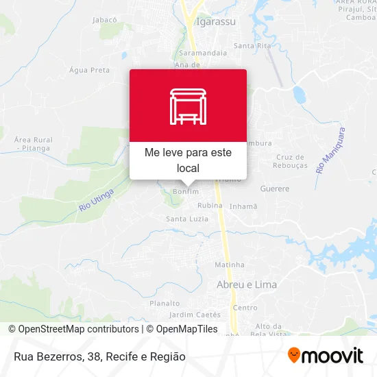 Rua Bezerros, 38 mapa
