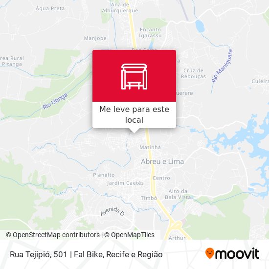 Rua Tejipió, 501 | Fal Bike mapa