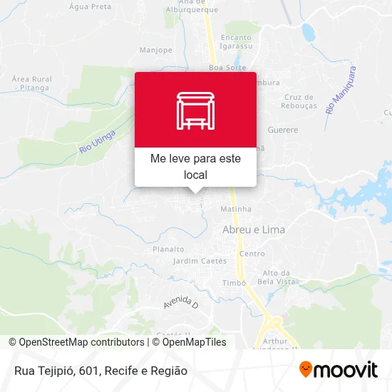 Rua Tejipió, 601 mapa