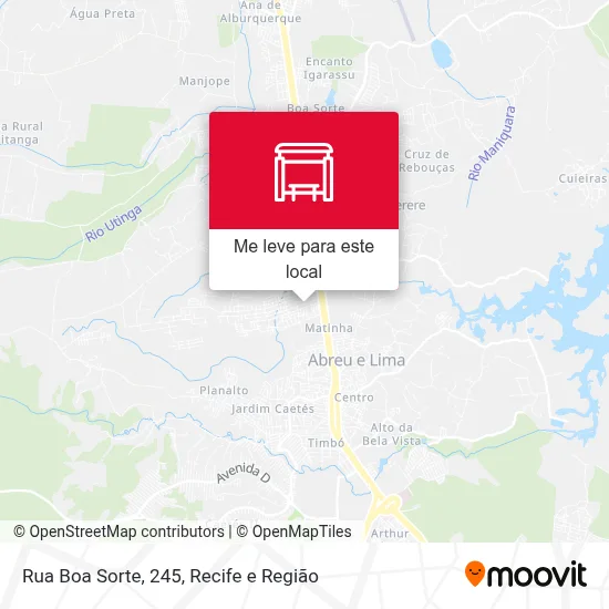 Rua Boa Sorte, 245 mapa