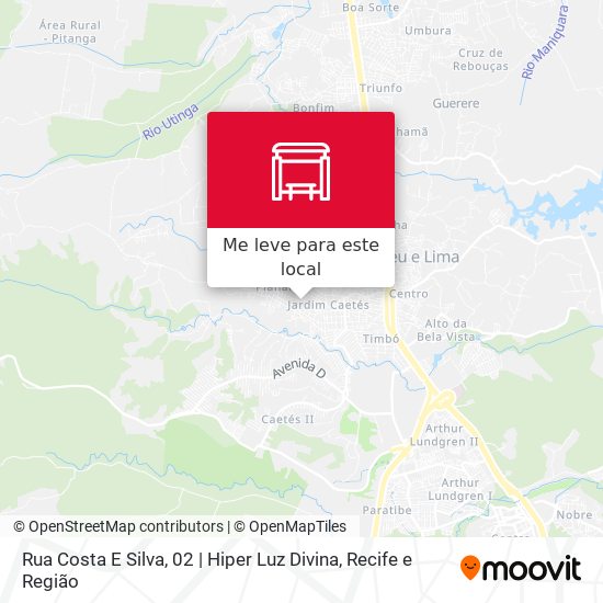 Rua Costa E Silva, 02 | Hiper Luz Divina mapa